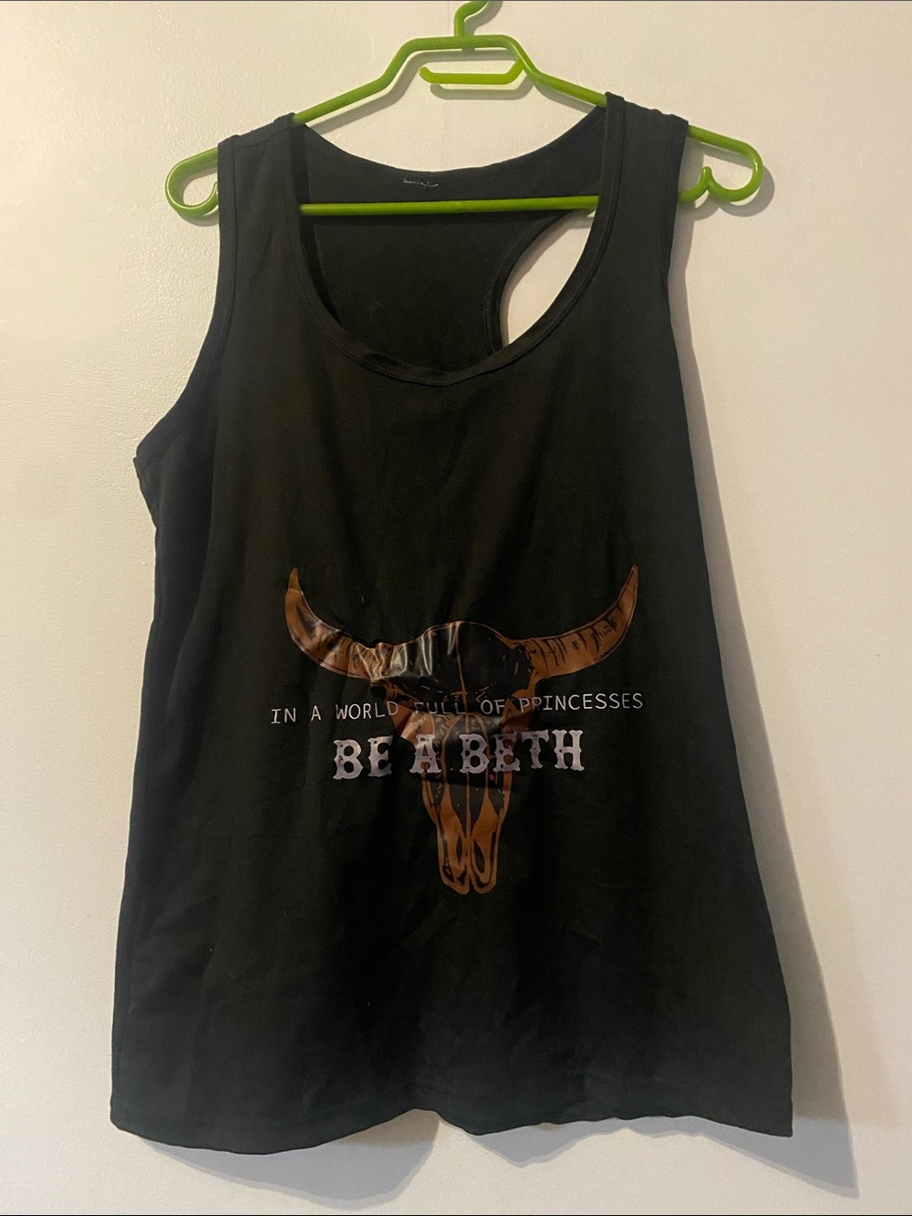 Be a Beth Black Graphic Racerback Tank Top